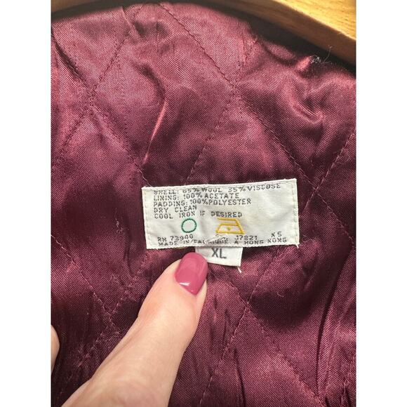 Vintage Henry Grethel Authentic Brown Men Blazer Wool Blend XL Quilted Lined - Picture 4 of 11